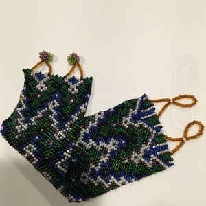 Italian Vintage handmade  beaded  cuff